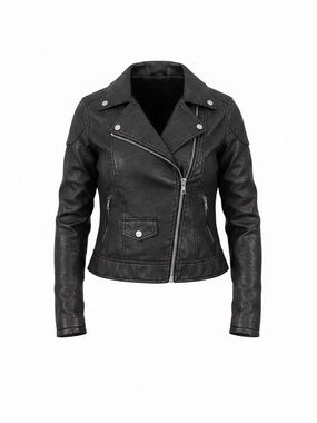 Free People Vegan Leather Hooded Asymmetrical Moto Jacket Women’s